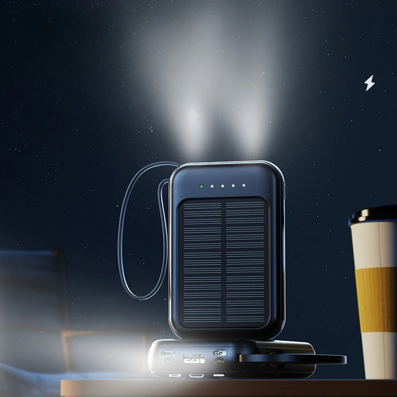 Solar Power Bank Built-in Cabl - Solar Emergency Charger ulasan dan harga